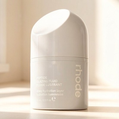 NIB 100% Mini rhode Peptide Glazing Fluid Dewy Gel Skin Boosting Serum 15m