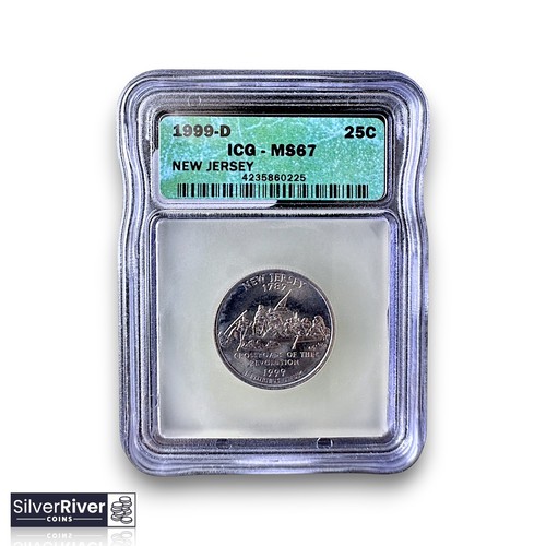 1999-D State Quarter - New Jersey (*Certified MS67 by ICG*) - 第 1/4 張圖片