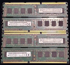 Micron 16GB Kit 4x 4GB DDR3 1600MHz PC3-12800U Desktop RAM MT8JTF51264AZ-1G6E1