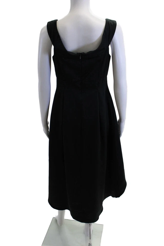 Vestido recto Cynthia Rowley para mujer con cremallera trasera al hombro negro talla 10 Foto 3 de 4