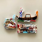 3PCS Italy VENEZIA Fridge Magnet Refrigerator Sticker Decor Resin Souvenir