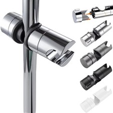 Universal Adjustable Shower Head Holder 18-25mm Chrome ABS Rail Mount