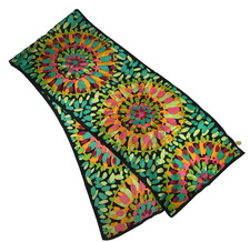 Talbots 100 Silk Scarf Colorful Fancy Sophisticated 59  Long NWT