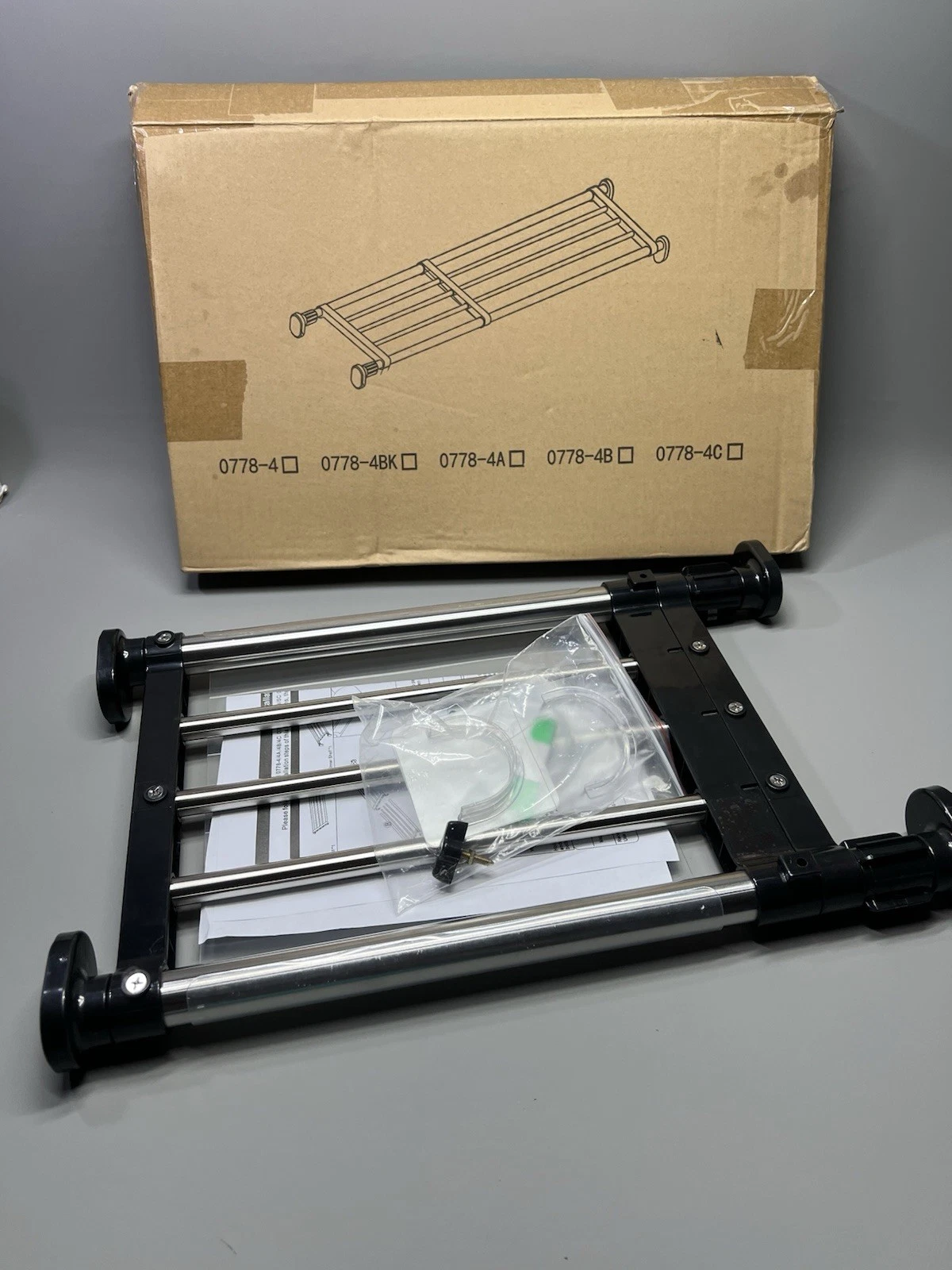 Expandable Closet Tension Shelf Rod Metal Storage Rack Cabinet Organizer 40-60cm