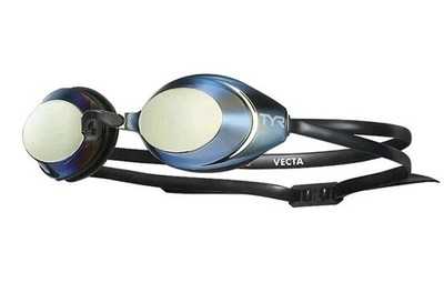 TYR Adult Vecta Racing Goggles In Gold/Black Mirrored Black Swimming Sport