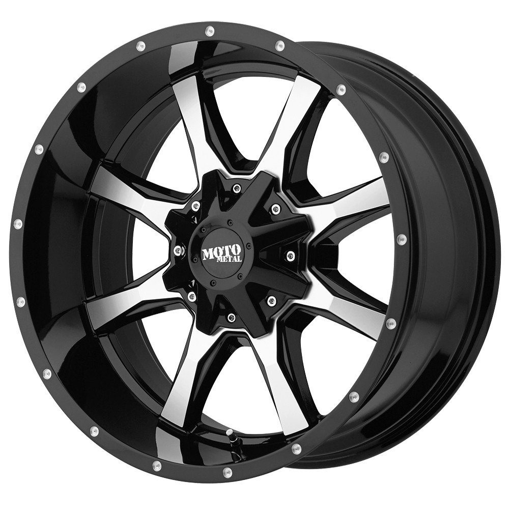 Moto Metal MO970 20x10 6x135/6x5.5" -24mm Black/Machined Wheel Rim 20" Inch