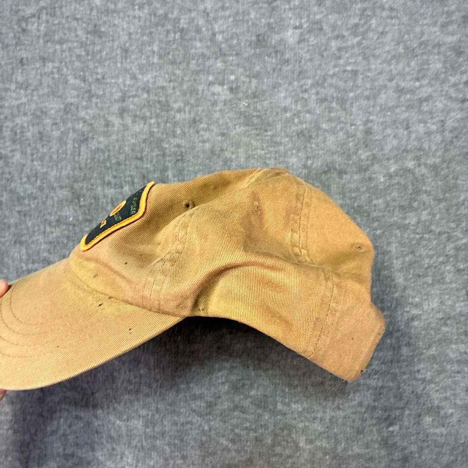 First Lite Mens Tan Hunting Dad Patch Leather Strapback Hat - Image 3 of 4