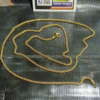 Collar cadena cuerda oro 18k cierre garra langosta