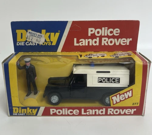 Vintage Dinky Toys 277 Police Land Rover With Figure Insert & Box