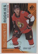 2018-19 SP Game Used Authentic Rookies Orange Rainbow 56/109 Ben Sexton #148 gz3