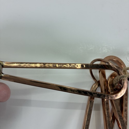 Thirstystone Hammered Penny Copper & Stainless Steel Measuring Spoons NWT - Picture 2 of 9