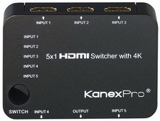 KanexPro SWHD5X14K 5x1 HDMI Switcher 4K Ultra HD Compact