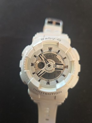 Casio Baby-G 5338 BA-110 Womens Watch 40mm White Analog Digital New Battery 7.5''