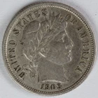 VF 1903 Barber Dime