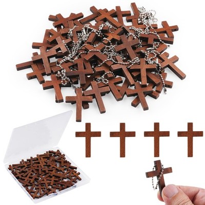 Wooden Pocket Crosses - Bulk Religious Gifts for Easter & Christian Events