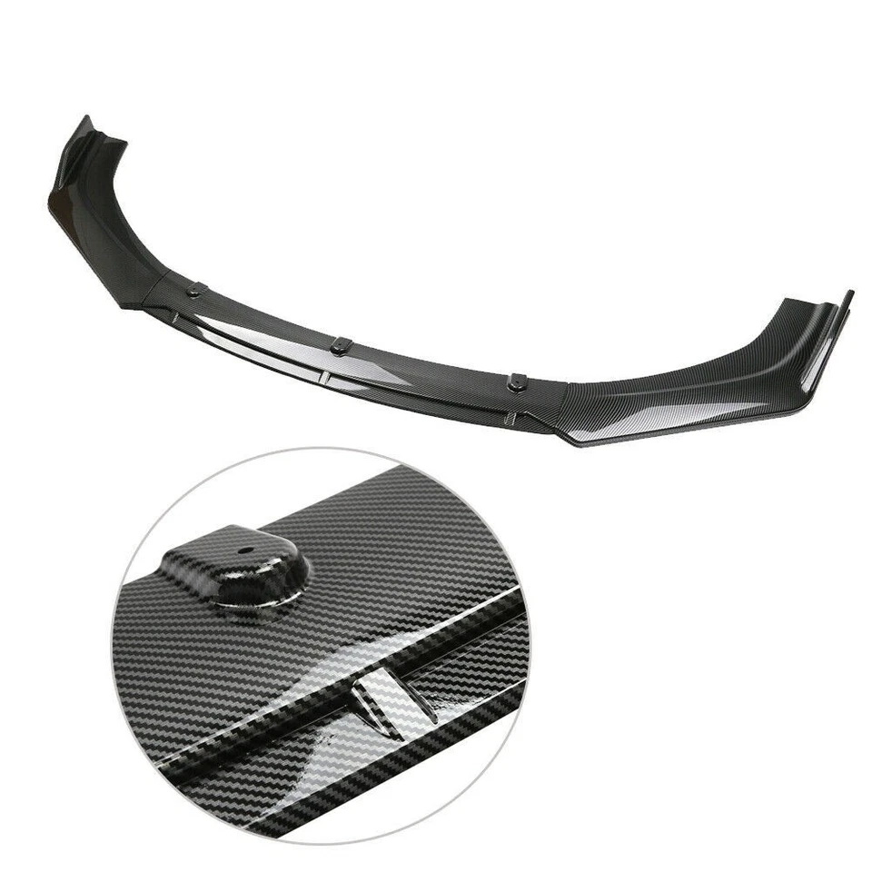 Carbon Fiber Front Bumper Lip Spoiler Splitters Body Kit For Subaru Impreza WRX Foto 4 de 4