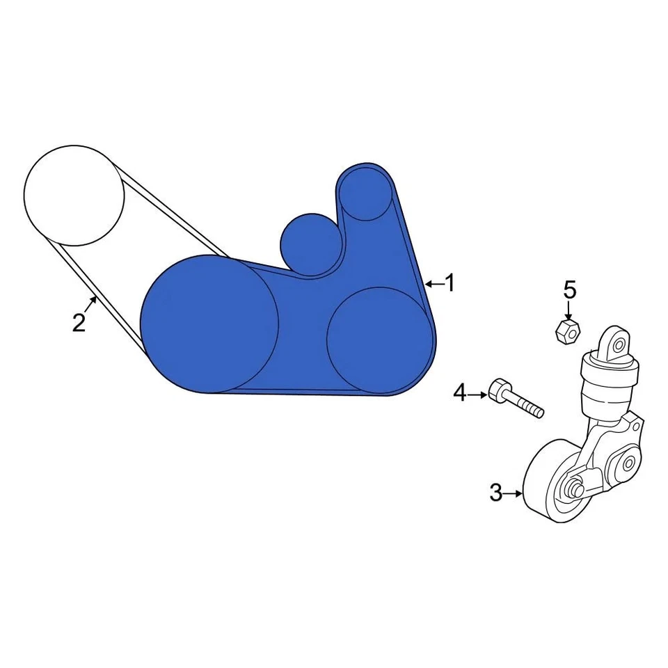 For Mazda CX-5 2013-2016 Mazda PE0815909C Serpentine Belt Foto 3 de 4