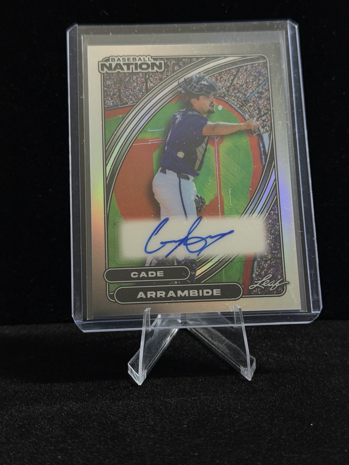 2026 Leaf Baseball Nation Cade Arrambide Silver Prismatic Auto /25
