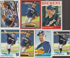 MARCO ESTRADA LOT OF 32 BASEBALL CARDS 7 DIFFERENT BREWERS MEXICO
