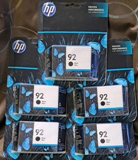  5 HP 92 Black Genuine/Original Inkjet Ink Cartridges C9362WN 140
