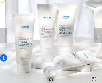 Atomy Evening Care Gesichtspflege-Set mit Foam Cleanser, Peeling Gel, Maske