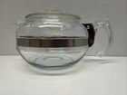 Vintage Pyrex Flameware 8126 -B  Blue Tint Pot Belly Tea Pot Kettle 1940's