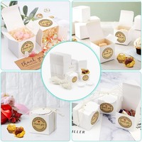 50Er Set Geschenkboxen Kraftpapier Schachteln Mit Deckel FüR Hochzeit Party Weiß