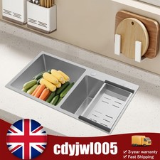 Double Bowl Stainless Steel Drop-in Kitchen Sink Dishwasher Vegetable Sink Home