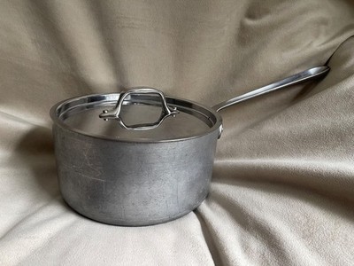 ALL CLAD 3 1/2 QT Sauce Pan Master Chef 2 Brushed Stainless Steel USA