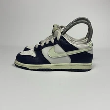 Nike Dunk Low – Sail / Midnight Navy / Volt Tint (PS) – Size 13C