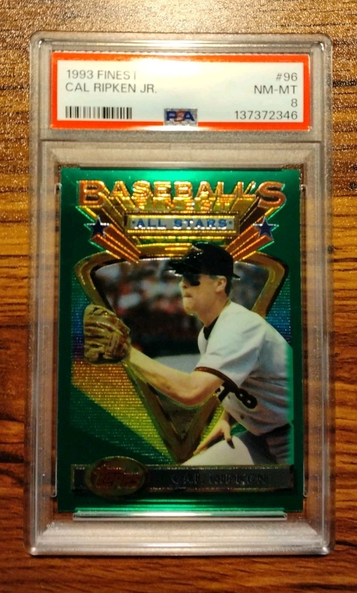 Cal Ripken Jr 1993 Topps Finest Baseball #96 PSA 8. Original Owner. New Slab. view 2
