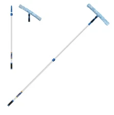 Professional Connect and Clean 18” Grip Microfiber Window Scrubber with 8’ Po...