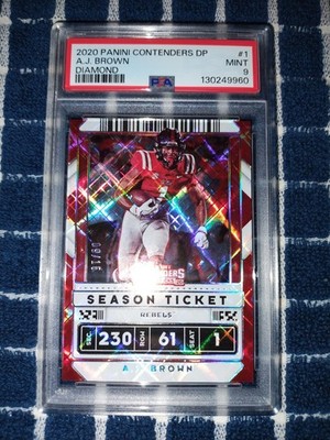 2020 Panini Contenders - A.J. Brown DIAMOND #9/15 PSA 9 