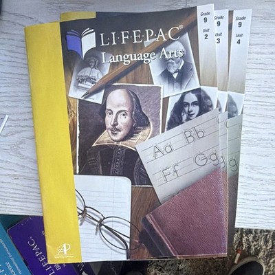 LIFEPAC Language Arts Grade9 Homeschool Kit w/ Teacher's Guide + Test UNITS 2-10