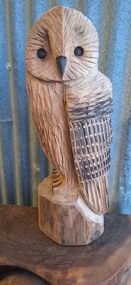 Kettensäge Schnitzerei Eule Holz Haus Garten Skulptur Deko Weihnachten Geschenkidee