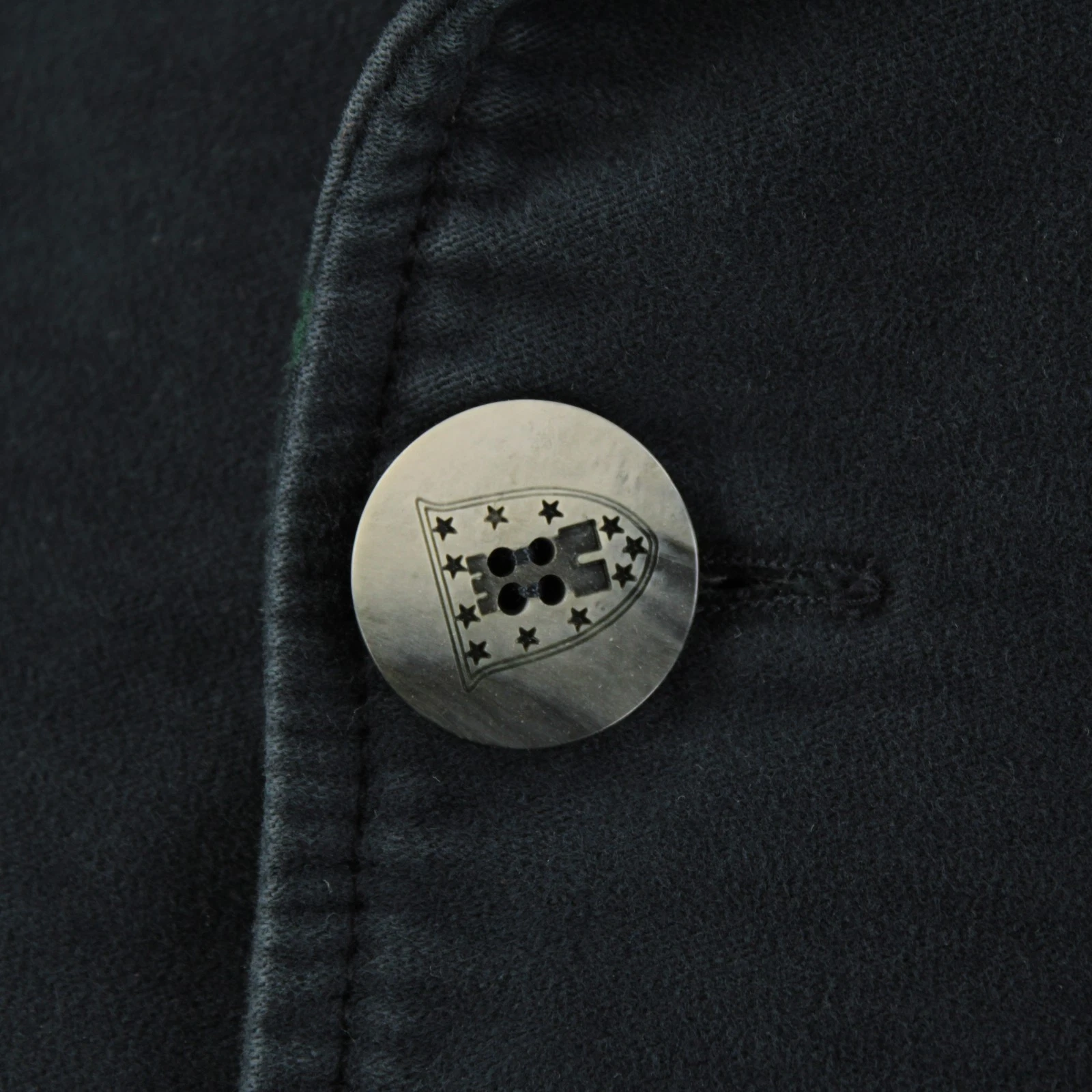 Camplin NWT 100% Cotton Pea Coat w/ Removable Lining Size 52 (L US) In Blue - product detail image 2