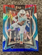 2024 Panini Select - Concourse Malik Washington #71 Red & Blue Shock Prizm (RC)