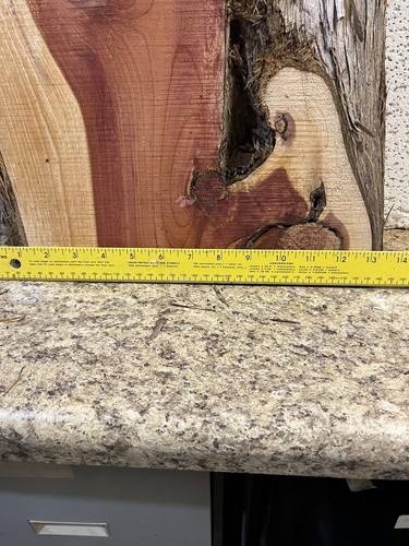 Lastra legno bordo vivo cedro rosso orientale rustico -personaggio unico spessore 1 1/2'' - Foto 3 di 12