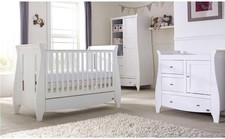Tutti Bambini Lucas/Katie 3 Piece Nursery Bedroom Set Sleigh Cot Wardrobe £1200