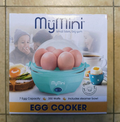 MyMini Premium Egg Cooker, Teal, Compact, Easy-to-Use, Brand New In Unopened Box