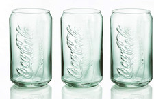3 verres à boire vintage en verre vert Luminarc Coca Cola Géorgie - 12 oz - États-Unis