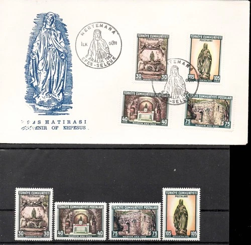 TURKEY - 1962 MNH "Tourism - VIRGIN MARY" FDC & Complete Set (I) !!!