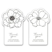 Large Thank You for Supporting My Small Business Stickers 200 Pcs 2 Cute 