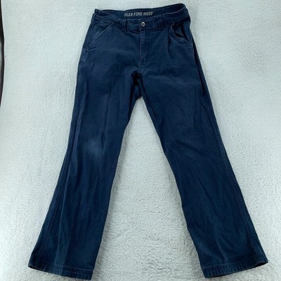 Duluth Trading Co Flex Fire Hose Jeans Mens FITS 32x29 Blue Relaxed Fit Stretch