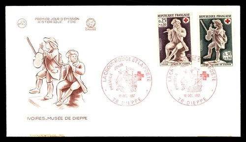 Mayfairstamps France FDC 1967 Playing Music Figurines Red Cross First Day Cover