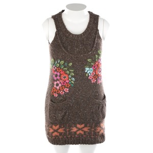 Gr Kleid Multicolor Desigual Damen Dress Braun L Wollanteil Strickkleid Knit HxUwY5q4