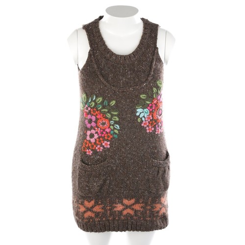 Gr Kleid Multicolor Desigual Damen Dress Braun L Wollanteil Strickkleid Knit HxUwY5q4
