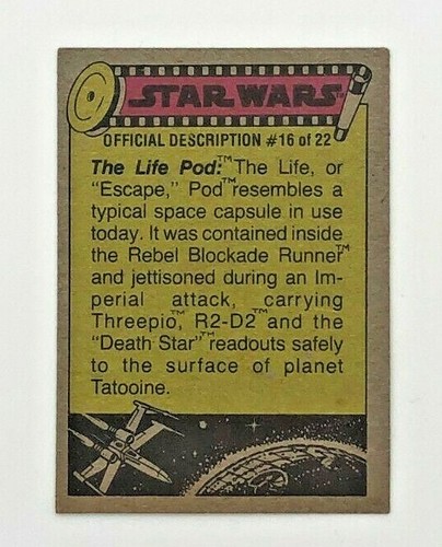 1977 TOPPS Star Wars "¡Peligro de todos los lados!" Tarjeta coleccionable #136 - Imagen 2 de 2