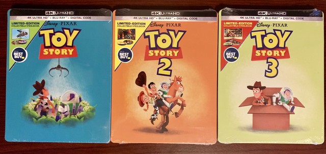 Toy Story Trilogy 1,2,3 Steelbook Lot (4K UHD/Blu-ray/Digital) Factory Sealed | eBay
