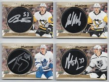 2020-21 Upper Deck Trilogy Signature Pucks Autograph Puck Auto Pick From List !!